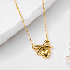 Heart Bow Necklace