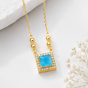 Azure Crystal Pendant