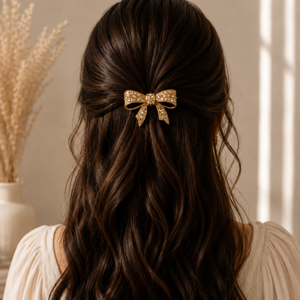 Golden Bow Hair Pin