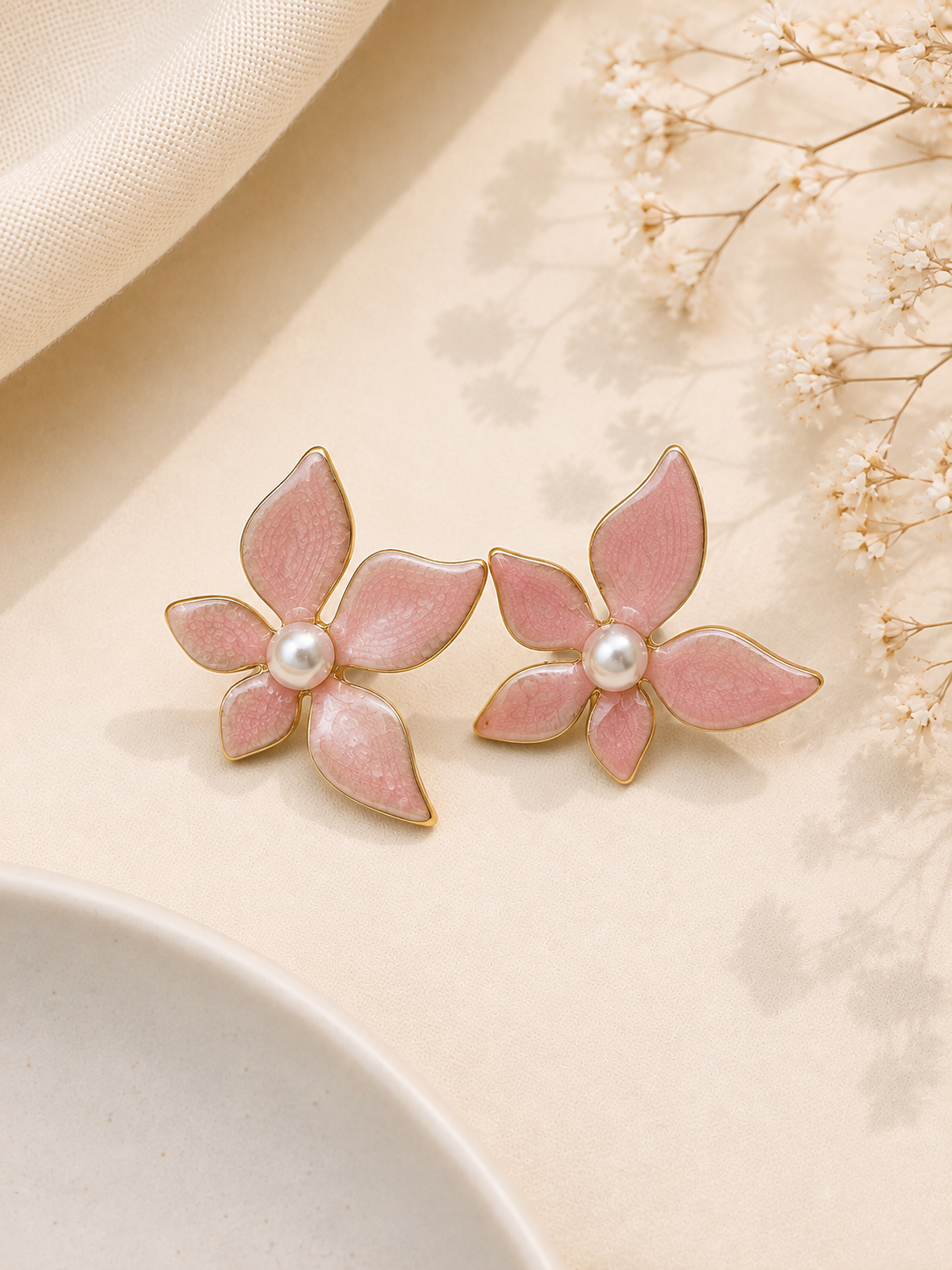 Korean Style Floral Earrings