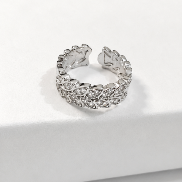 Silver Laurel Ring